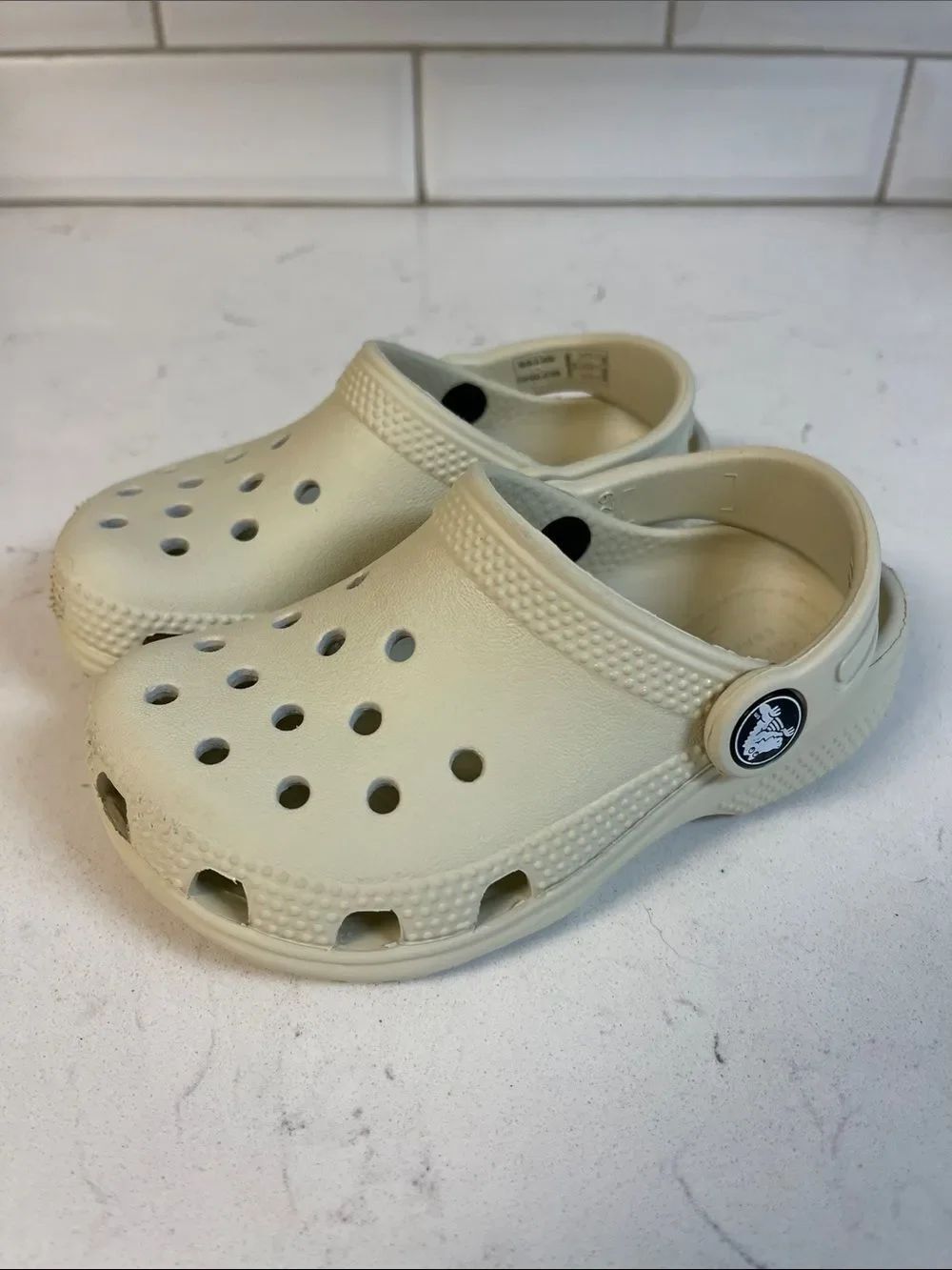 Crocs Toddler Classic Clog Style 206990 Bone - Beige ? Size 8